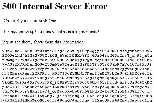 Google internal server error Photo insolite
