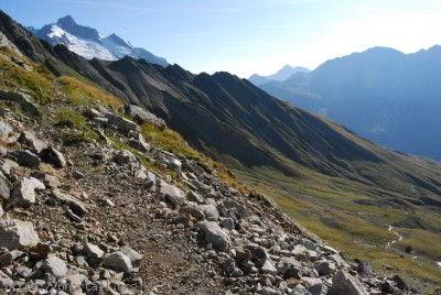 Sous le col des Tufs Tour du Mont Blanc