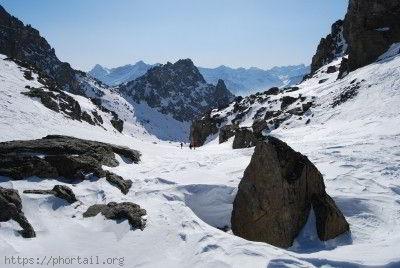 Sous le bivouac Bertoglio