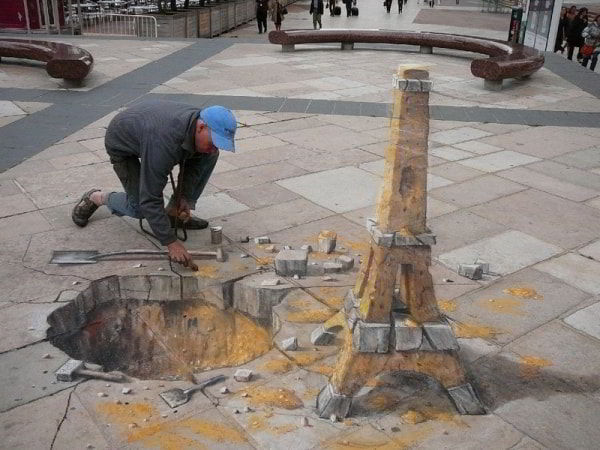 trompe oeil Tour Eiffel