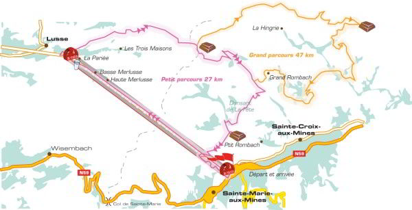 Parcours VTT et randonn&eacute;e  de la course du tunnel