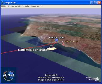 Tracé Google Earth pour Expédition 48D Nord