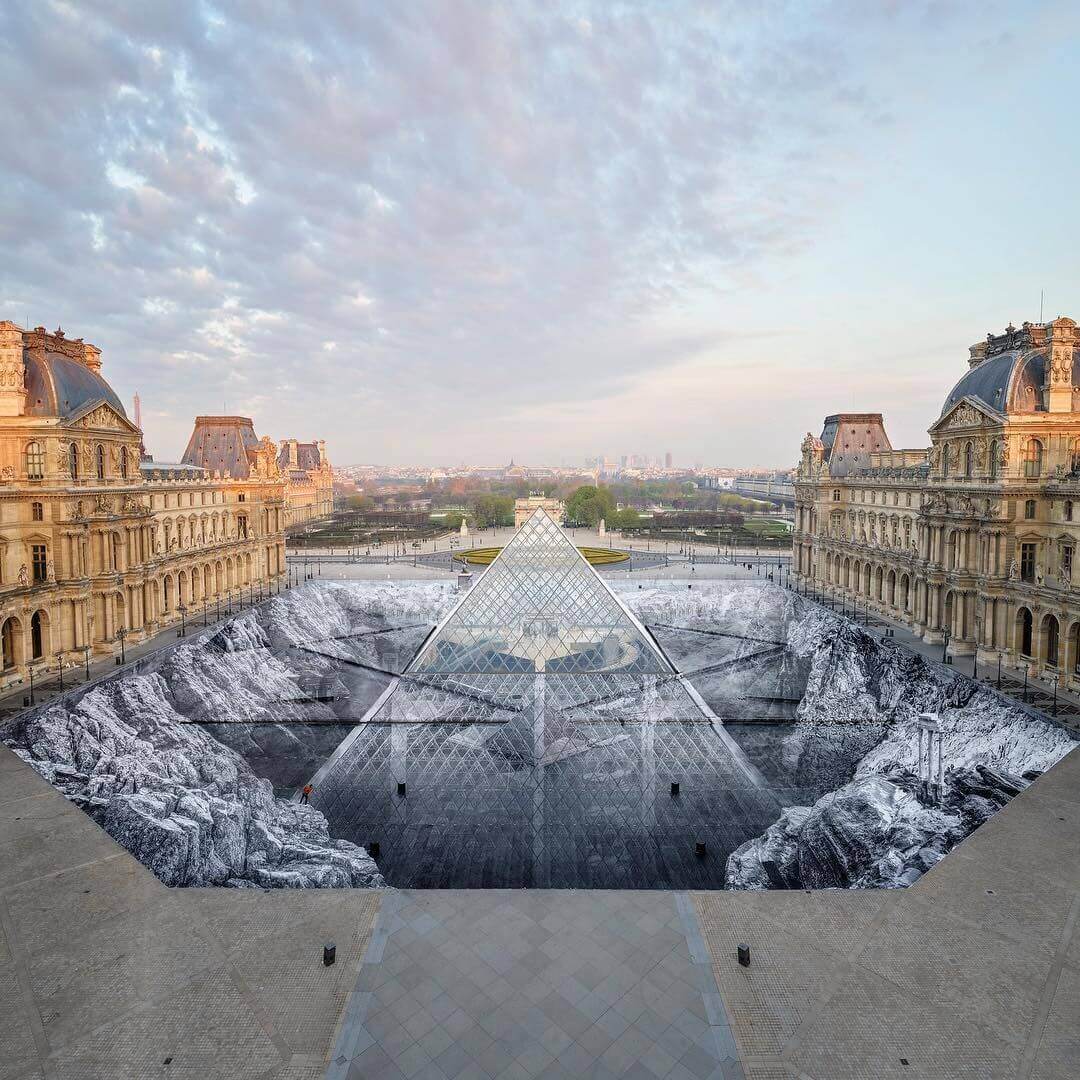 illusion d'optique Louvre JR