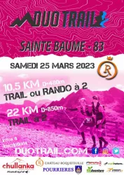 Affiche Duo Trail Sainte Baume à Mazaugues