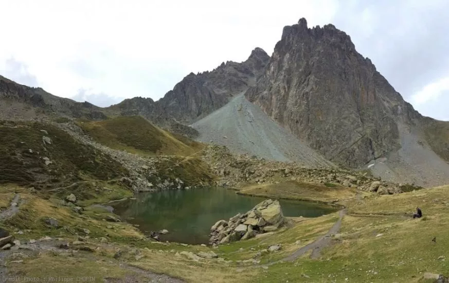 GR10 Sur le GR 10 côté Ossau dans le Béarn, le Pic du Midi d'Ossau.